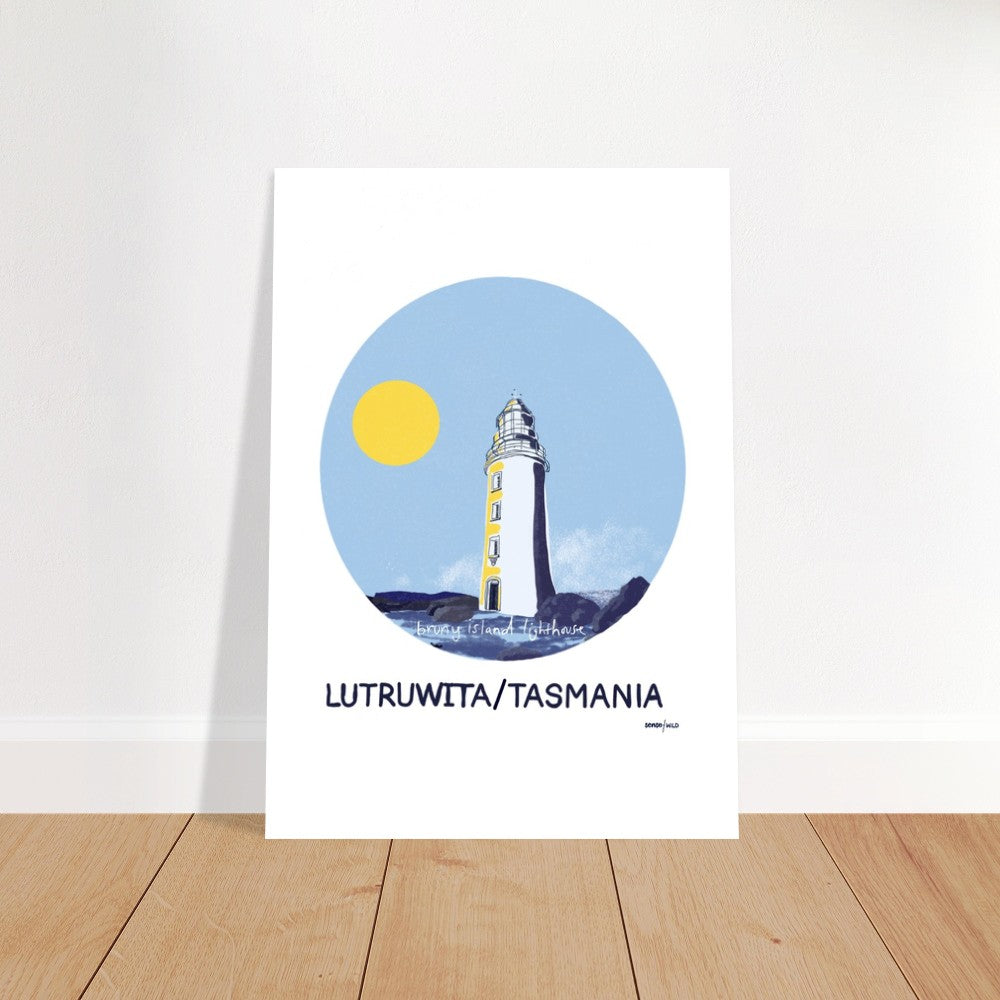 Bruny Island Lighthouse lutruwita / Tasmania - art print / Premium Matte Paper Poster