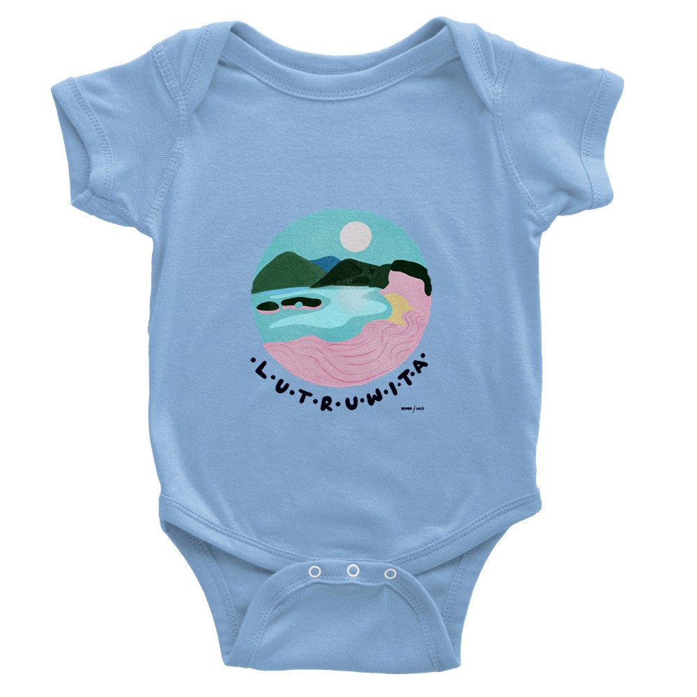 lutruwita / Tasmania kids & baby onesie - blue or pink