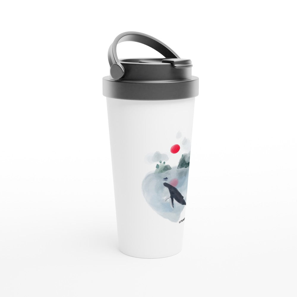 humpback whale -stainless steel water bottle