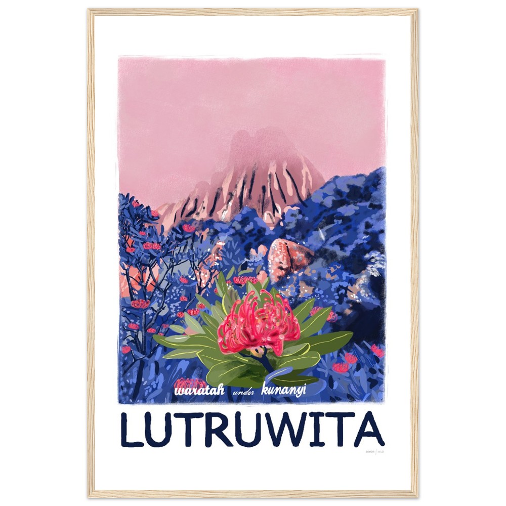 waratah under kunanyi - lutruwita / Tasmania - art print