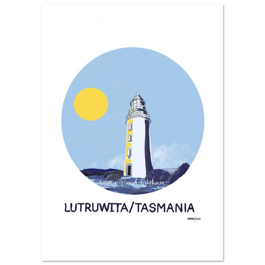 Bruny Island Lighthouse lutruwita / Tasmania - art print / Premium Matte Paper Poster