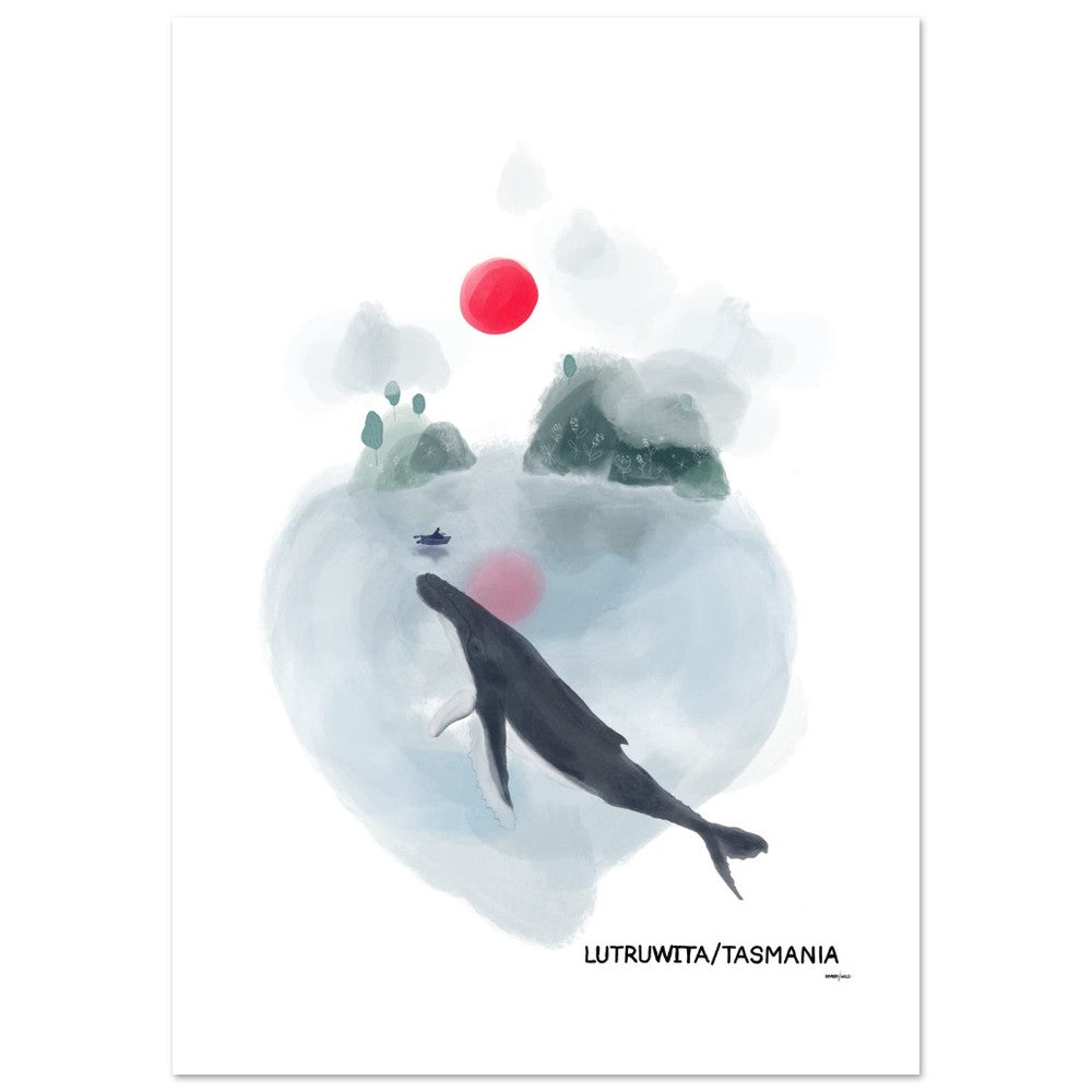 humpback whale - art print lutruwita / Tasmania