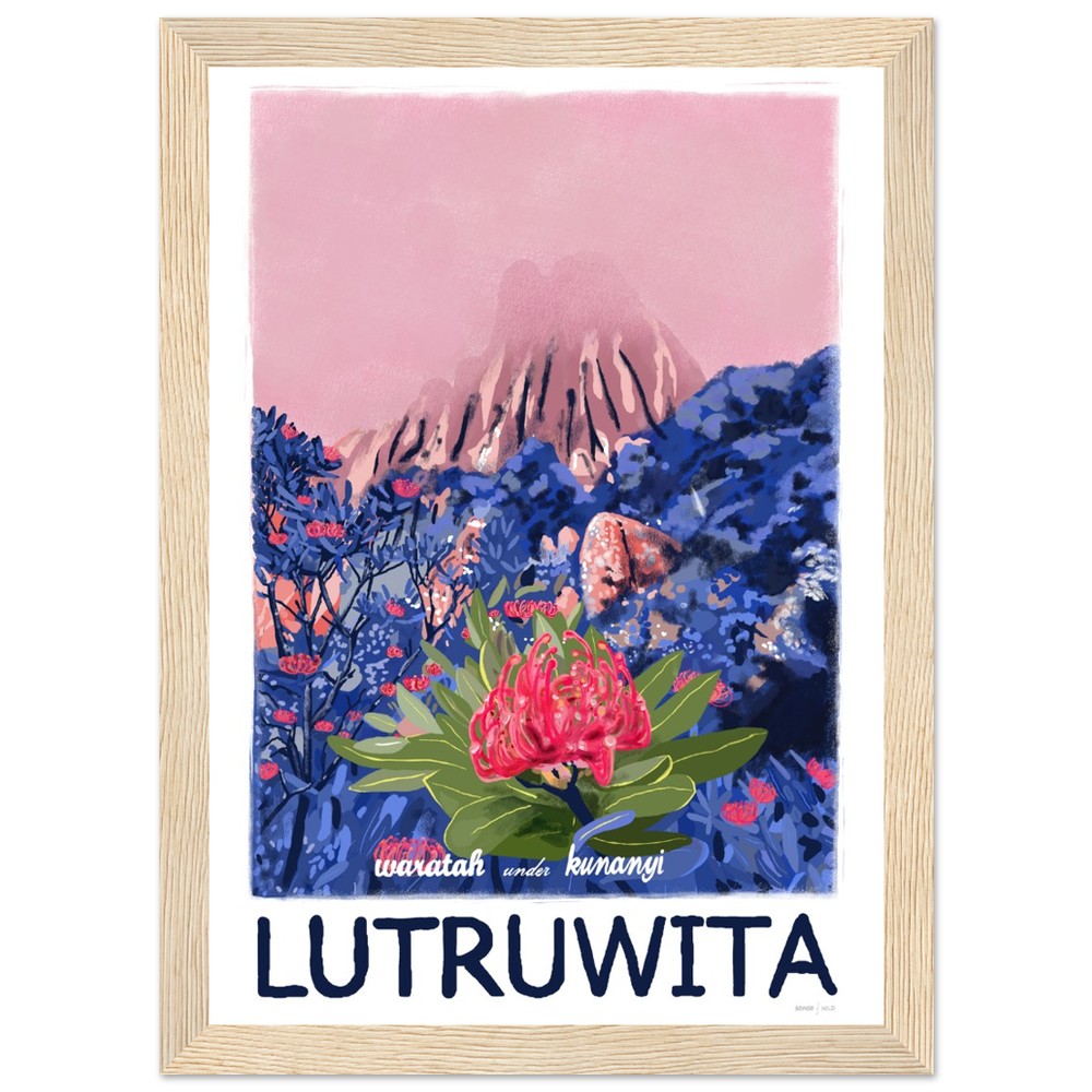 waratah under kunanyi - lutruwita / Tasmania - art print