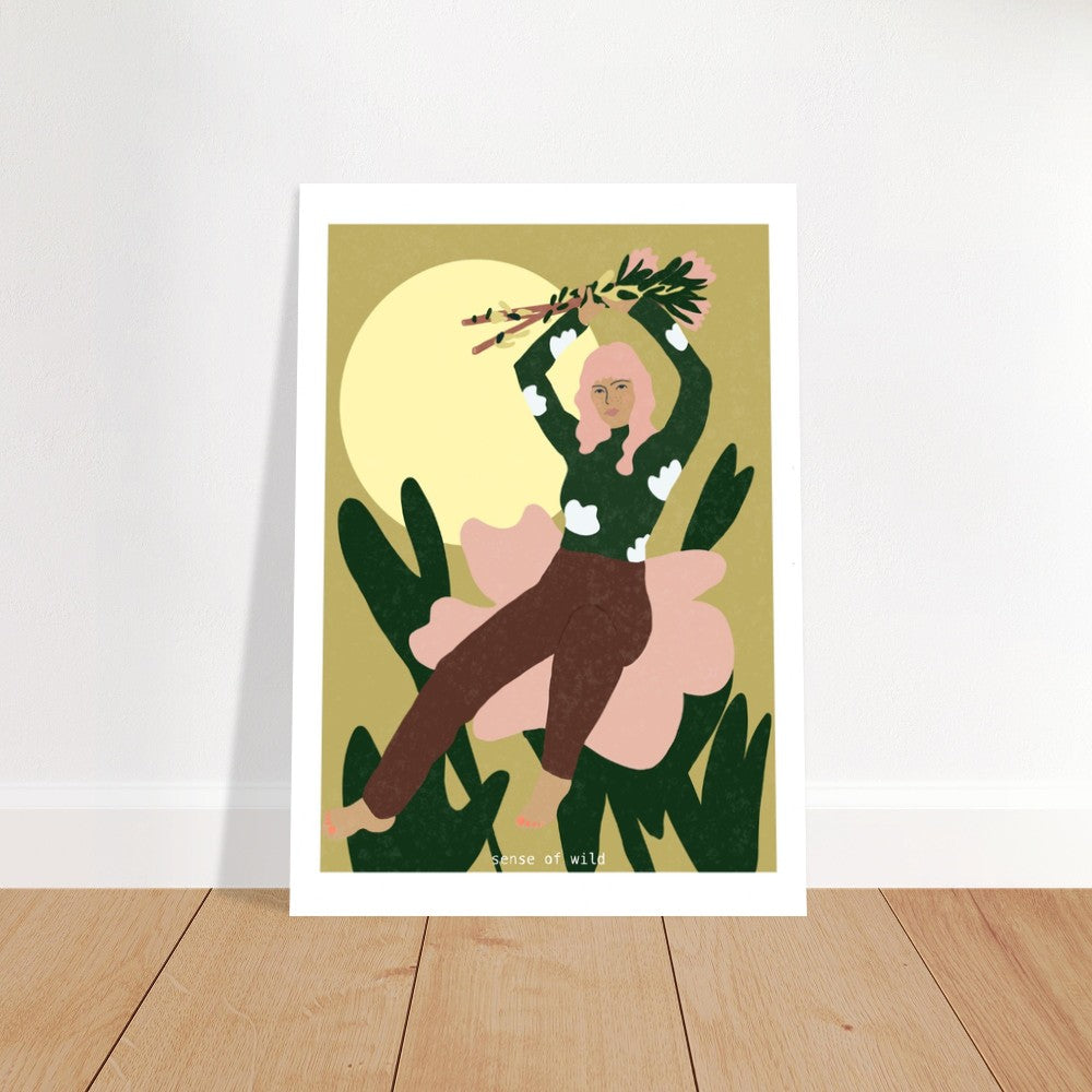 flower power - art print / Premium Matte Paper Poster